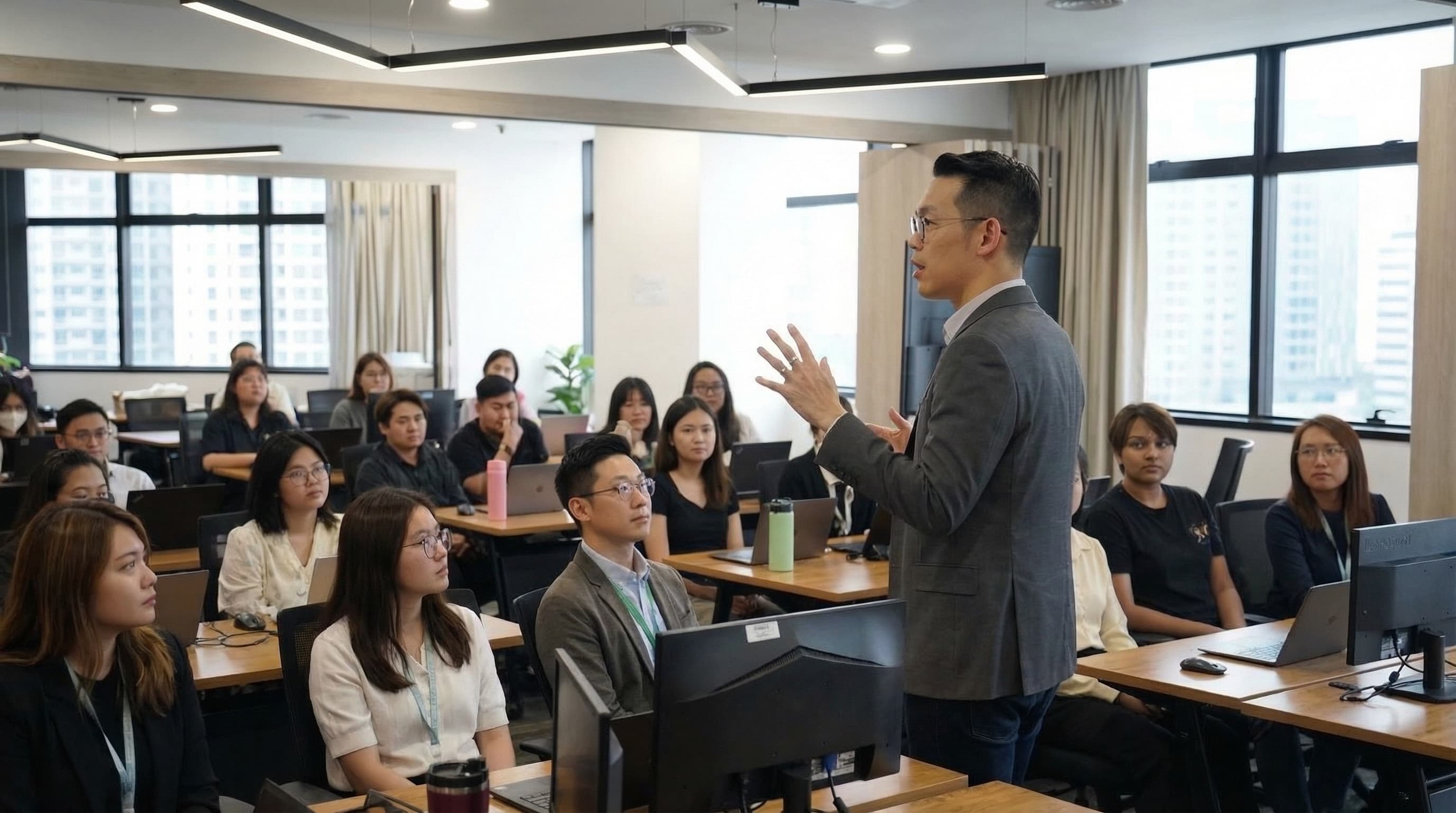 Expert trainer delivering workshop content