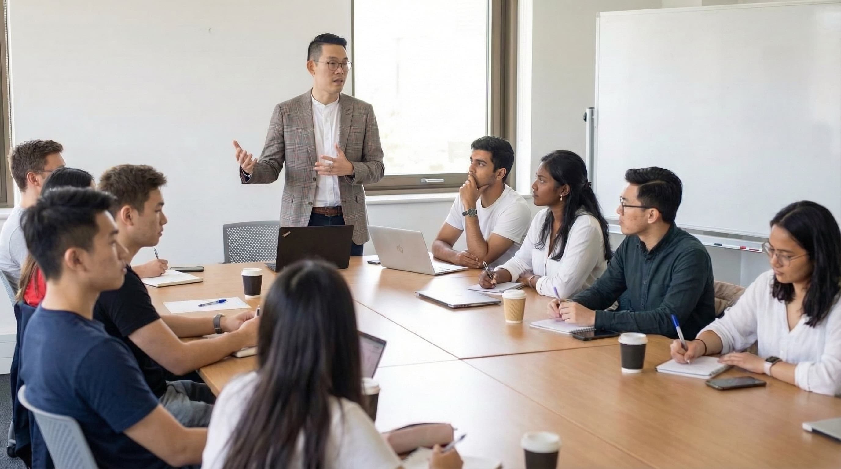 Workshop participants learning AI automation